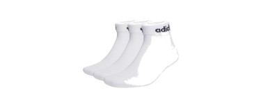 Amazon: Lot de 3 paires de chaussettes Adidas - Blanc, tailles 37-48 à 5,99€