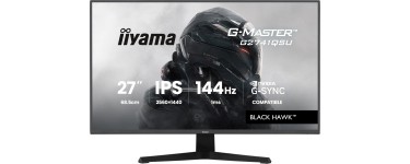Amazon: Ecran PC 27" Iiyama G-Master Black Hawk G2741QSU-B1 - IPS, QHD, 144Hz, 1ms à 114,89€
