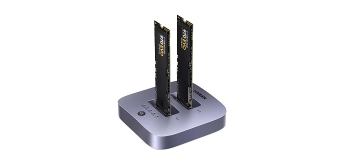Amazon: Station d'accueil Ugreen M.2 - NVMe, 20Gbps, USB 3.2 Gen 2, Dual Bay à 51,99€ (au lieu de 67,35€)