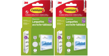 Amazon: Lot de 16 Languettes Accroches Tableaux Command - 5,4 kg, Blanc à 5,13€ (au lieu de 9,64€)