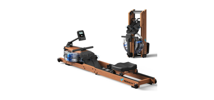 JoyBuy: Merach rameur pliable en bois avec app d'entraînement à 369,99€ (au lieu de 499€)