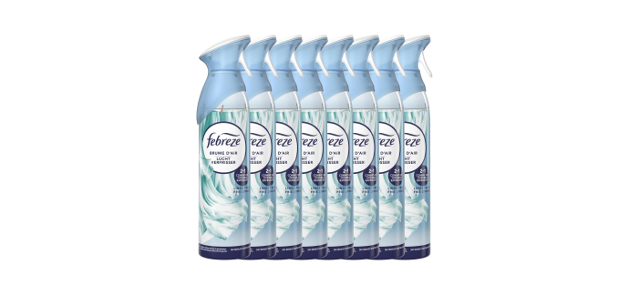 Amazon: Lot de 8 sprays désodorisants Febreze Parfum Linge Frais 185ml à 15,91€ (au lieu de 27,20€)