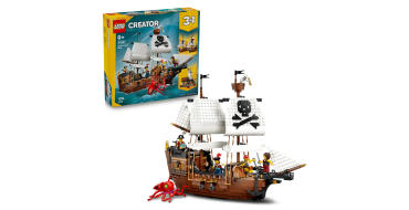 Amazon: LEGO® Creator 3-en-1 Le bateau pirate mythique (31387) à 64,99€ (au lieu de 74,99€)