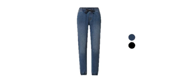 LIDL: ESMARA Jogging en denim femme - Taille élastique, 68% coton à 5,99€ (au lieu de 9,99€)