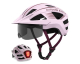 JoyBuy: OutdoorMaster Casque de vélo RhinoUrban avec lunettes et éclairage Rose L 58-61 cm à 22,99€