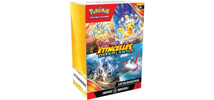 Amazon: Pack 6 Boosters Étincelles Déferlantes EV08 (TCG) à 34,51€ (au lieu de 35,94€)