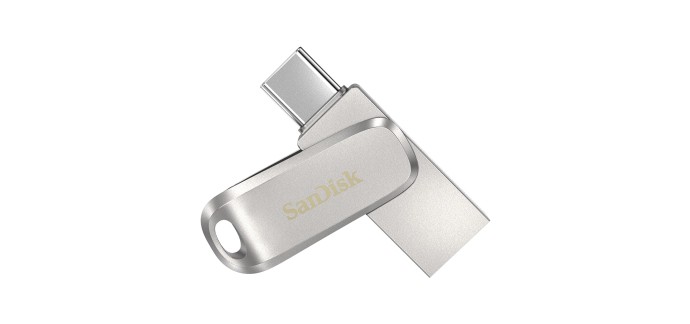 Amazon: Clé USB C SanDisk Ultra Dual Drive Luxe 128 Go - 400 Mo/s, USB-C et USB-A à 21,99€