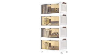 Amazon: Organisateur de bureau à roulettes Songmics RLB450WZ01 - 4 boîtes 45L, portes magnétiques à 34,19€