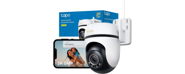 Amazon: Caméra extérieure Tapo C530WS - 3K 5MP, 360°, vision nocturne couleur, IA, Wi-Fi/Ethernet, IP66 à 47