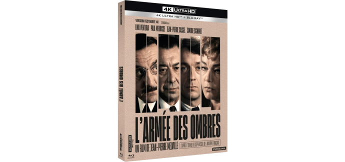 Fnac: L'Armée des Ombres 4K Ed.Limitée (Blu-ray) à 14,99€ (au lieu de 39,99€)