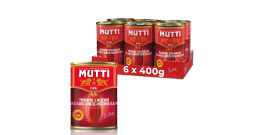 Amazon: Lot de 6 Mutti Tomates San Marzano pelées Pomodoro - 400g à 5,24€ (au lieu de 11,80€)