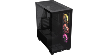 Amazon: Boîtier PC CORSAIR iCUE LINK 3500X RGB - ATX mid-tower, double chambre, verre trempé, 3x RX120 RGB à