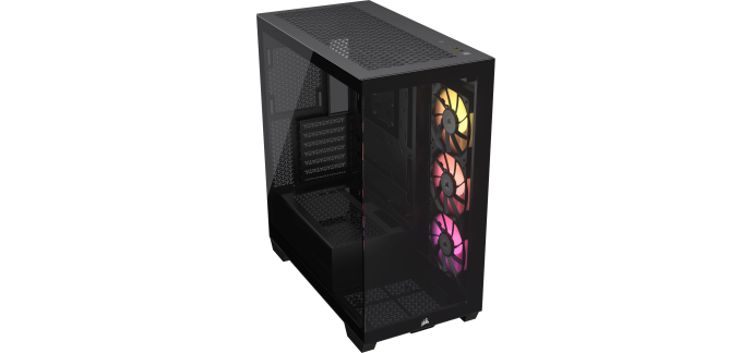 Amazon: Boîtier PC CORSAIR iCUE LINK 3500X RGB - ATX mid-tower, double chambre, verre trempé, 3x RX120 RGB à