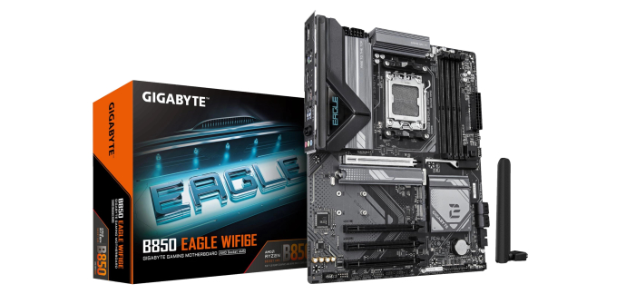 Amazon: Carte mère GIGABYTE B850 Eagle WIFI6E - AM5, DDR5, PCIe 5.0, 3x M.2, WiFi 6E, ATX à 134,80€