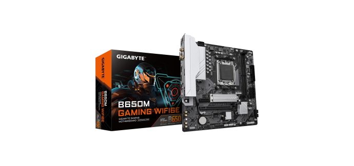 Amazon: Carte mère Gigabyte B650M Gaming WIFI6E AM5 à 89,55€ (au lieu de 102,95€)