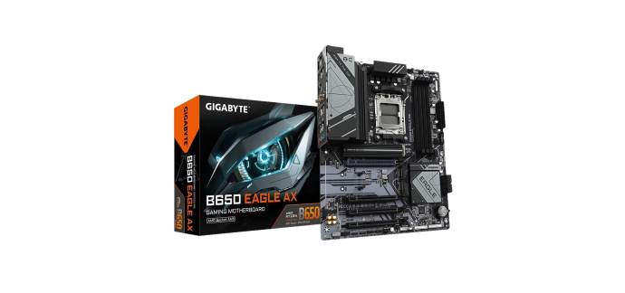 Amazon: Carte mère Gigabyte B650 Eagle AX - WiFi 6E, ATX, AM5 à 94,80€ (au lieu de 132,94€)