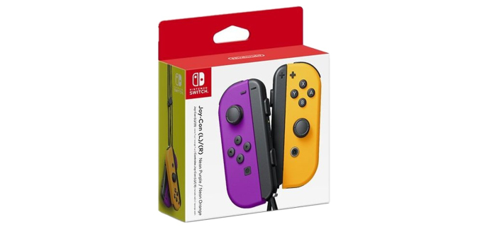 Amazon: Paire de Joy-Con Violet et Orange (Switch) à 64,90€ (au lieu de 79,99€)