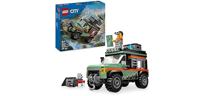 Amazon: LEGO® City Le Camion 4x4 Tout-Terrain (60447) à 14,9€ (au lieu de 19,99€)