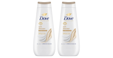 Amazon: Gel Douche Dove Soin Douceur 0% Sulfate - 2x400ml à 4,73€ (au lieu de 7,79€)