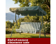 JoyBuy: Fauteuil balancelle de jardin Terrabeta en acier avec auvent et coussin à 59,97€