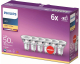 Amazon: Pack de 6 ampoules LED Philips - Culot GU10, 355lm, 50W à 10,99€ (au lieu de 20,66€)