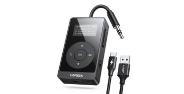 Amazon: Émetteur Récepteur Bluetooth 5.3 UGREEN - aptX, Jack, 32h à 25,99€ (au lieu de 33€)