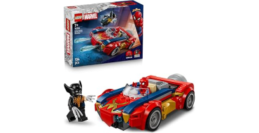Amazon: LEGO® Marvel Spider-Man et sa Voiture Contre Wolverine vénomisé (76336) à 14,99€