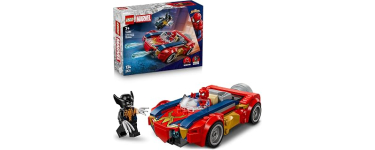 Amazon: LEGO® Marvel Spider-Man et sa Voiture Contre Wolverine vénomisé (76336) à 14,99€