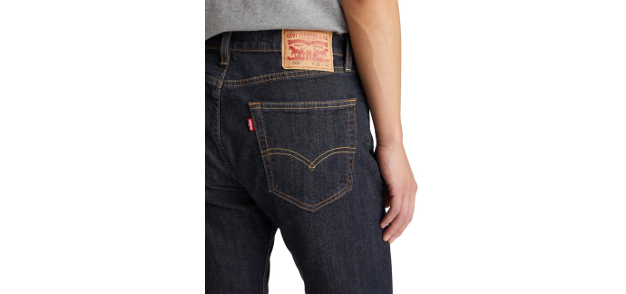Amazon: Jean Levi's 505 Regular Fit Homme - Coupe droite, Dark Rinse, taille 31W/32L à 49,9€