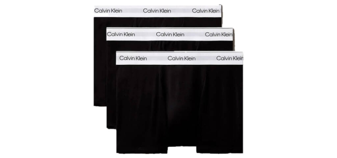 JoyBuy: Calvin Klein Boxers Icon coton stretch - Lot de 3 Blanc/Noir à 23,9€ (au lieu de 44,9€)
