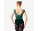 Decathlon: DOMYOS Justaucorps de danse classique manches courtes voile femme et fille, vert foncé à 19,99€