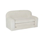 Sweeek: Canapé lit enfant en velours côtelé dépliable, crème à 119,99€ (au lieu de 149,99€)