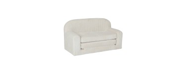 Sweeek: Canapé lit enfant en velours côtelé dépliable, crème à 119,99€ (au lieu de 149,99€)