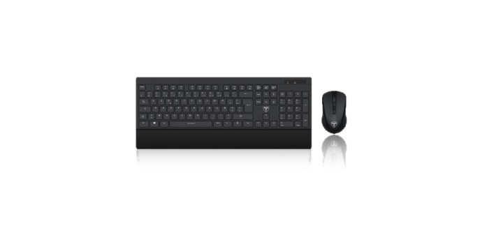 JoyBuy: Ensemble clavier et souris sans fil AZERTY - 2,4 GHz, silencieux - PC portable à 9,98€