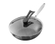 JoyBuy: Ochama Wok Antiadhésif 30 cm - Revêtement Nid d'Abeille, Anti-éclaboussures, Compatible Gaz/Inductio
