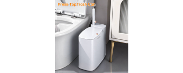 JoyBuy: JOYBOS Poubelle de Salle de Bain Ultra-Fine avec Ensemble Brosse WC à 39,99€ (au lieu de 65,95€)