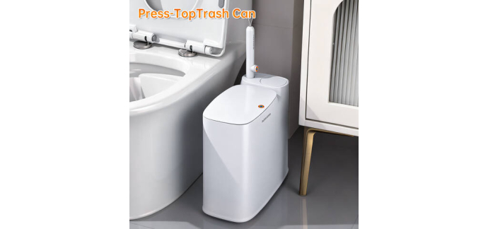 JoyBuy: JOYBOS Poubelle de Salle de Bain Ultra-Fine avec Ensemble Brosse WC à 39,99€ (au lieu de 65,95€)