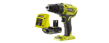 Amazon: Perceuse à Percussion Ryobi ONE+ R18PD32-1C20G - 18 V, 50 Nm, Mandrin 13 mm à 86,66€