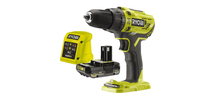 Amazon: Perceuse à Percussion Ryobi ONE+ R18PD32-1C20G - 18 V, 50 Nm, Mandrin 13 mm à 86,66€