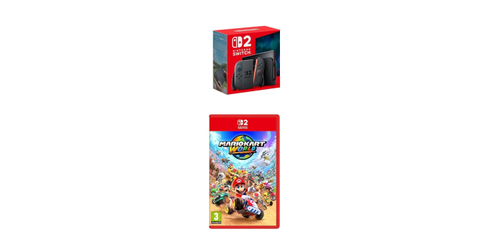 Amazon: Console Nintendo Switch 2 + Mario Kart World (physique) à 469,99€ (au lieu de 489€)