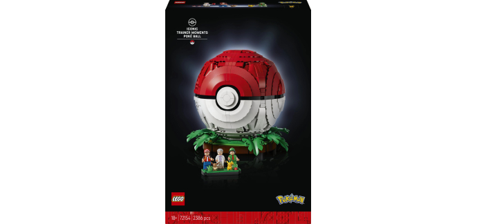 Amazon: LEGO® Pokémon 72154 - Poké Ball Moments culte de Dresseur à 208,45€ (au lieu de 259,99€)