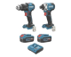 Screwfix: Perceuse visseuse à percussion et visseuse à choc sans fil brushless Erbauer 18V Li-Ion EXT 2 x 4Ah