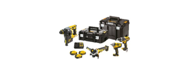 Screwfix: Pack 4 outils sans fil brushless DEWALT DCK428P3T 18V XR 3x5Ah à 749,99€ (au lieu de 899,99€)