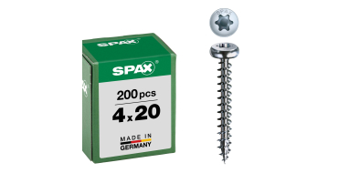 Amazon: Boite de 200 Vis universelle Spax - 4,0 x 20 mm à 5,49€ (au lieu de 12,87€)