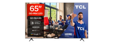 Amazon: TV 65" TCL 65Q6C - 4K QD-Mini LED, 144Hz, Smart TV Google, Audio Onkyo 2.1 à 549,99€
