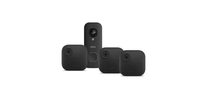 Amazon: Pack Caméra extérieure 4 Blink + sonnette vidéo filaire à 66,99€ (au lieu de 214,50€)