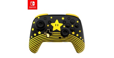 Amazon: Manette sans fil Turtle Beach Rematch Super Mario Star - brille dans le noir, licence Nintendo à 29,