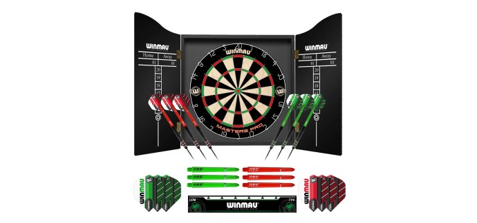 Amazon: Jeu de fléchettes Winmau Masters Pro Premium à 64,99€ (au lieu de 119,89€)