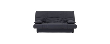 Cdiscount: Canapé convertible clic clac 3 places - Tissu Gris anthracite - L 190 x P 92 cm - DREAM à 259,99€