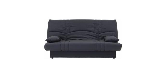 Cdiscount: Canapé convertible clic clac 3 places - Tissu Gris anthracite - L 190 x P 92 cm - DREAM à 259,99€